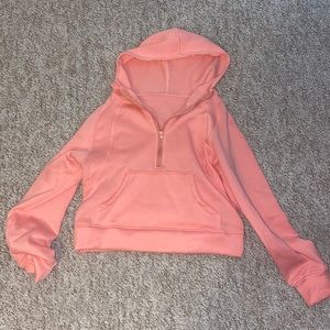 womens half-zip pullover hoodie